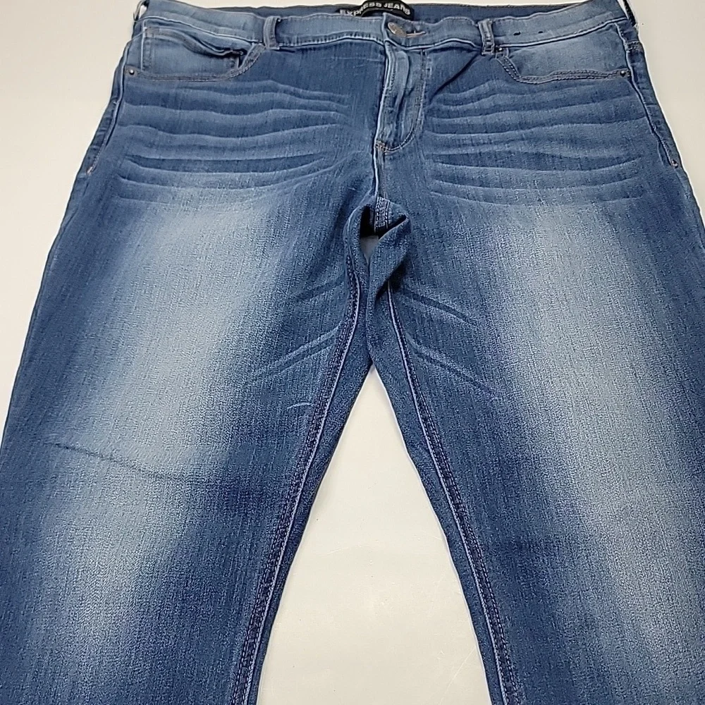 EXPRESS WMNS SZ 14 HIGH RISE LEGGINGS STRETCHY JEANS - Picture 8 of 12